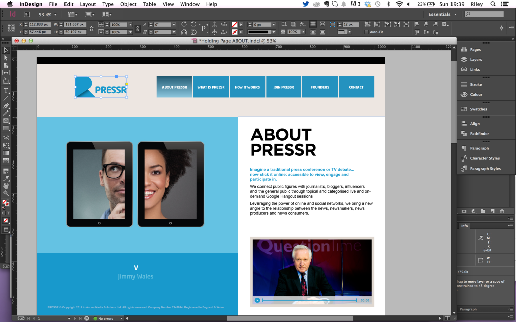 Building a web page from an InDesign file - Ding Digital